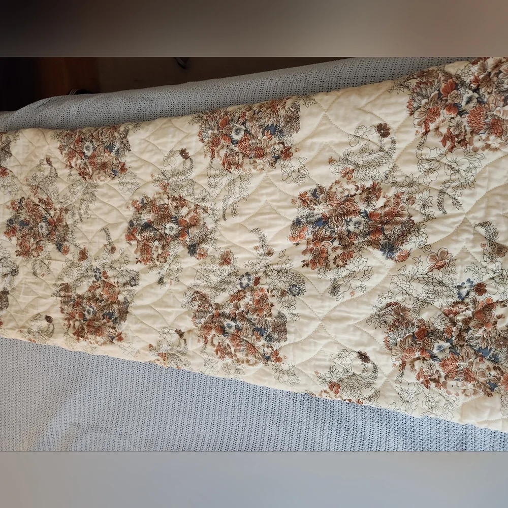 Vintage 1970s “Victorian Bouquet” by Tastemaker  Quilted Comforter J.P. Stevens